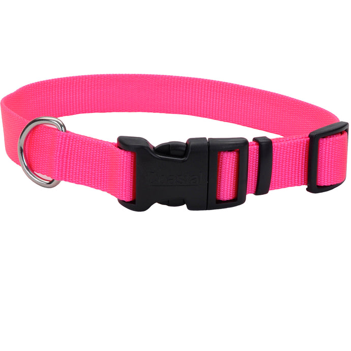 Coastal Adjustable Dog Collar Tuff Pink