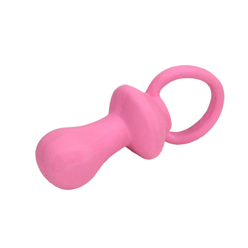 Rascals Latex Pacifier Pink Dog Toy