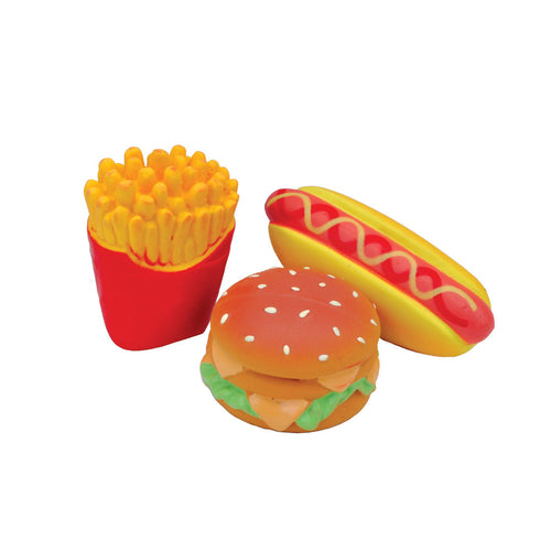 Li'l Pals Latex Hamburger, French Fry & Hotdog Toy Set