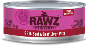 Rawz Beef & Beef Liver Pate Canned Cat Food