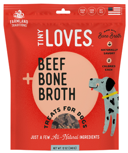 Farmland Traditions Tiny Loves Beef with Bone Broth 170g Soft Dog Treats