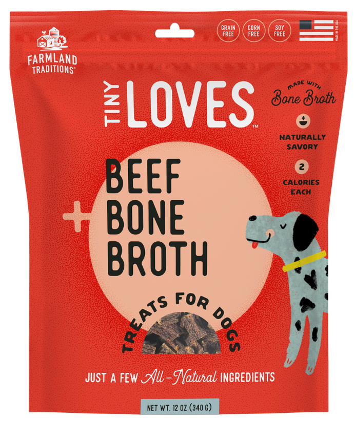 Farmland Traditions Tiny Loves Beef with Bone Broth 170g Soft Dog Treats