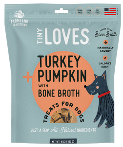 Farmland Traditions Tiny Loves Turkey & Pumpkin with Bone Broth 170g Soft Dog Treats