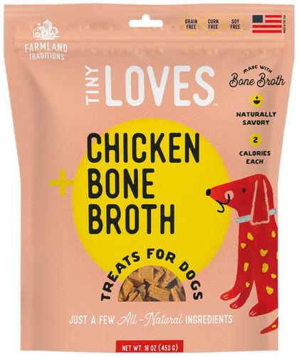 Farmland Traditions Tiny Loves Chicken with Bone Broth 170g Soft Dog Treats