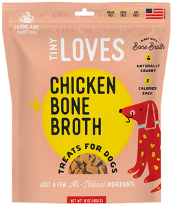 Farmland Traditions Tiny Loves Chicken with Bone Broth 170g Soft Dog Treats