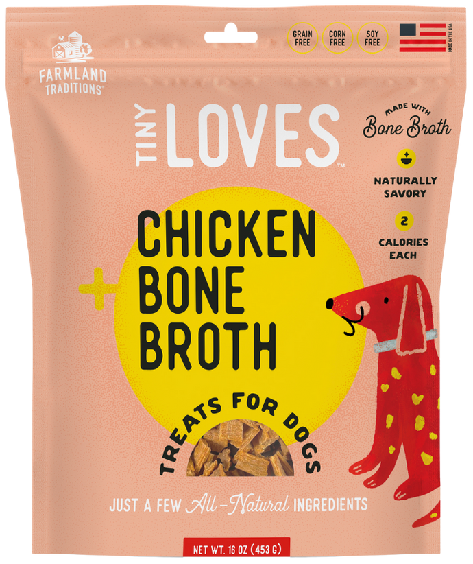 Farmland Traditions Tiny Loves Chicken with Bone Broth 170g Soft Dog Treats