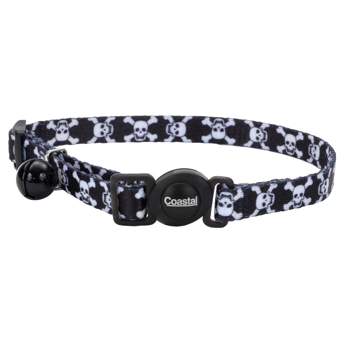 Coastal Adjustable Safe Cat Fashion Collar 8-12IN Breakaway Skulls