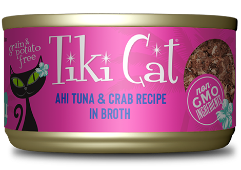 Tiki Cat Grill Ahi Tuna & Crab Recipe in Broth Cat Food