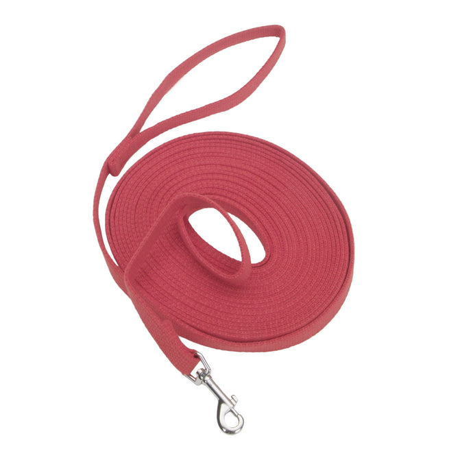 Coastal Dog Leash 20ft Cotton Red