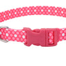 Coastal Adjustable Styles Dog Collar Pink Dots
